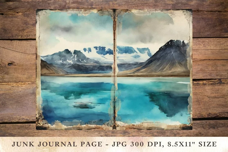 Printable Junk Journal Pages iceland