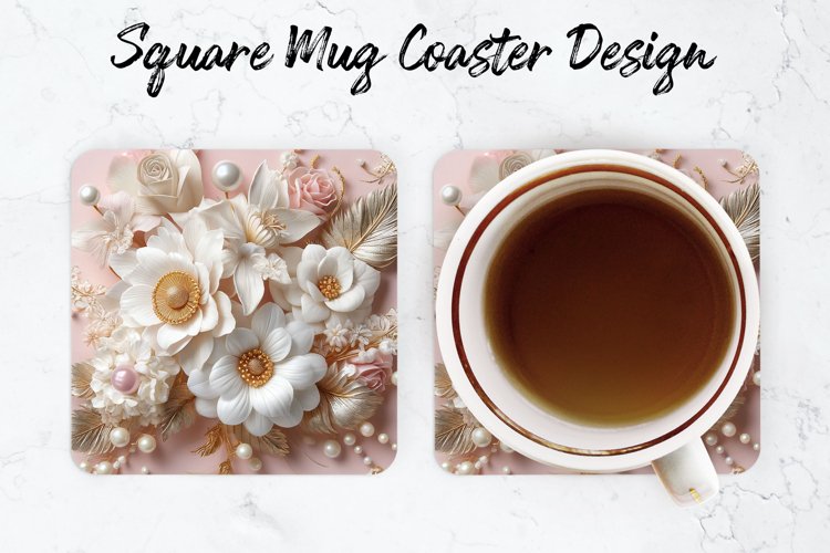 Flowers Mug coaster | Coaster | Sublimation