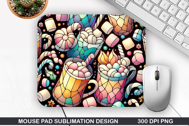 Mouse Pad Sublimation, Christmas Mouse Pad PNG Design