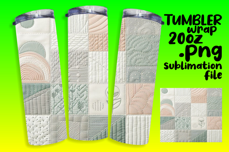 Beautiful 20oz Tumbler Artwork , Patchwork