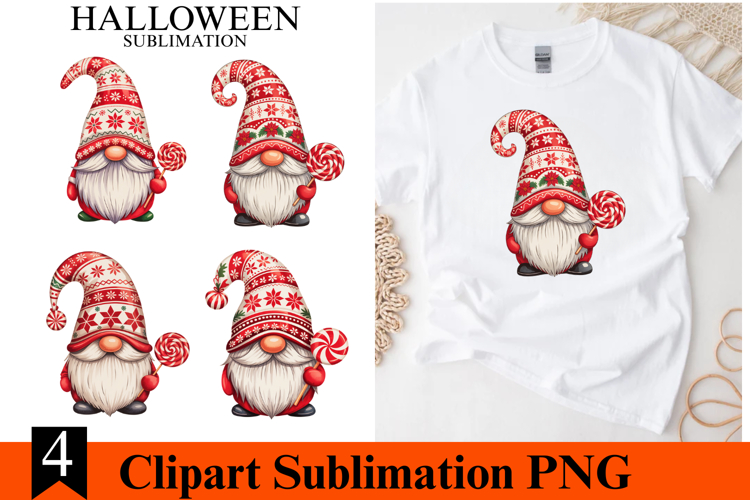 4 Christmas Gnome Clipart PNG | Merry Christmas Png