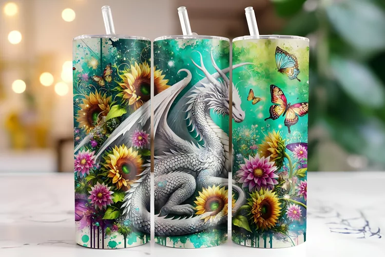 Dragon Tumbler Wrap | Sublimation | Tumblers