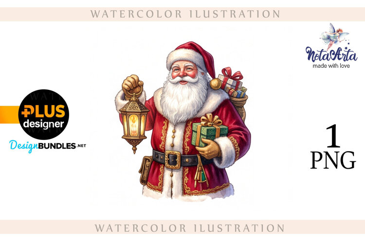 Christmas Santa in Elegant Attire example image 1