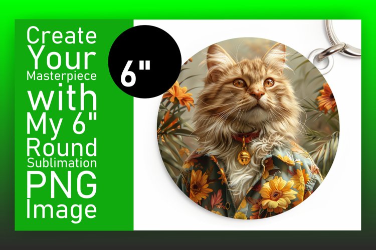 Kitty Charm Comedy Circle Design Keychain