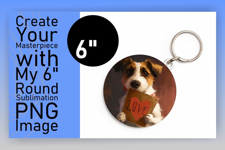 Sweet Dog Sublimation Keychain Collection example image 1