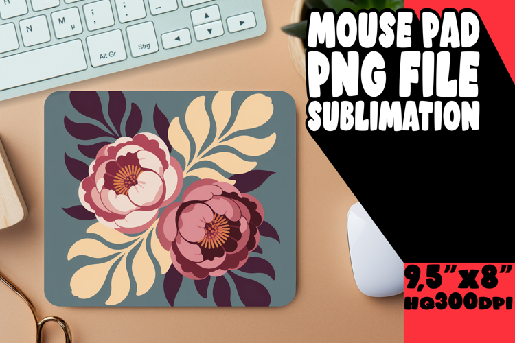 WHIMSICAL mouse mat Gift Magic, Flowers