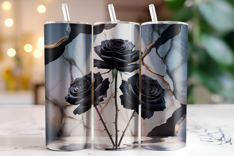 Rose Flowers Tumbler Wrap | Sublimation | Tumblers