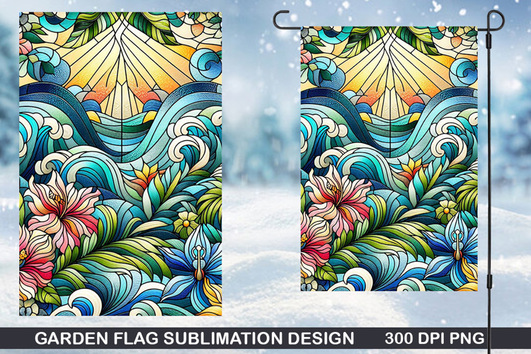 Flowers Garden Flag Sublimation| Flower Garden Flag PNG