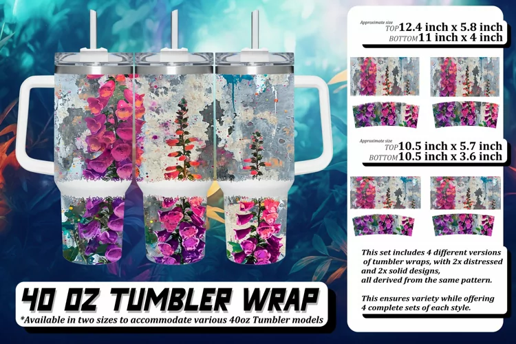 Blossom Burst 3D Flower Tumbler Design 40oz
