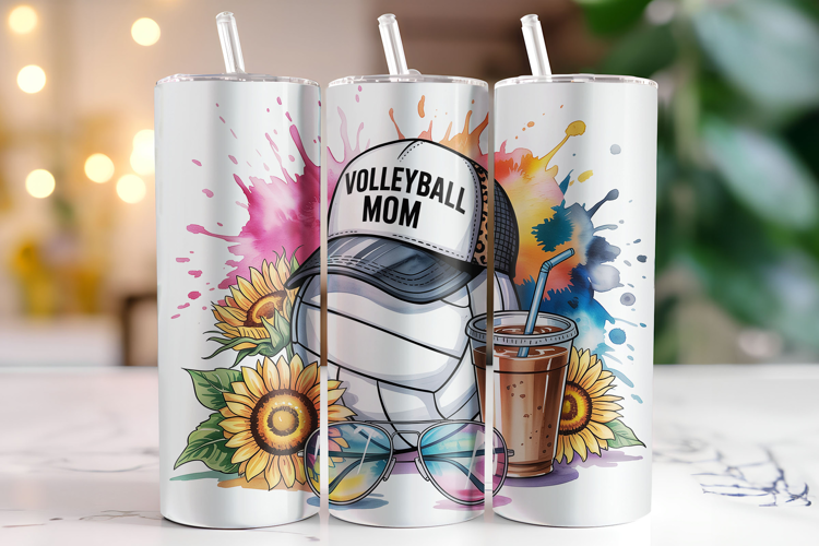 Volleyball Mom Tumbler Wrap | Sublimation | Tumblers