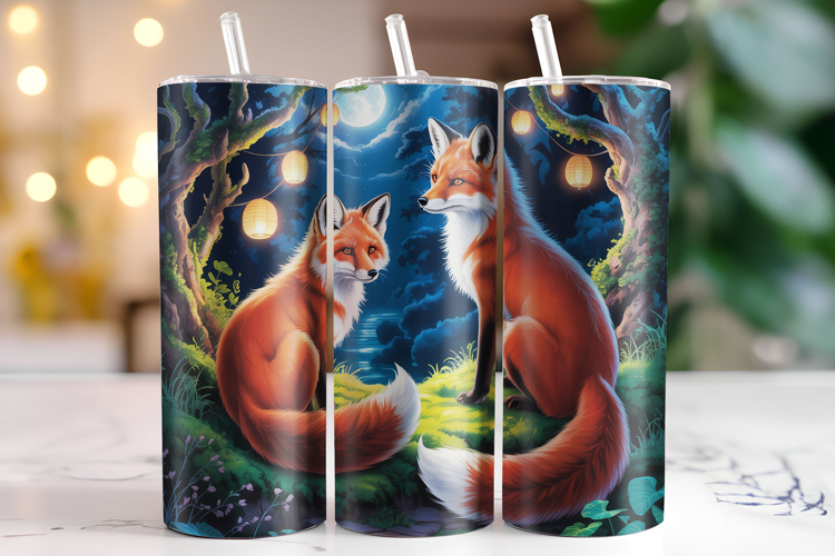 Fox Tumbler Wrap | Sublimation | Tumblers