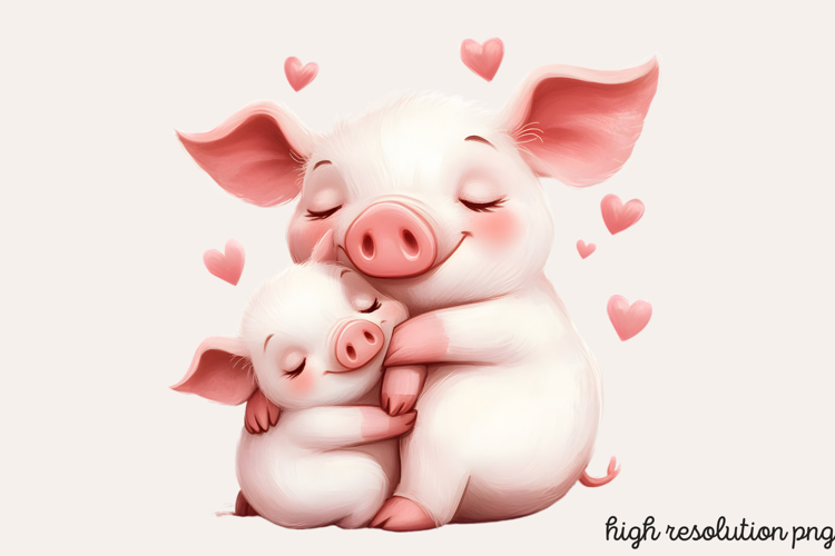 Mothers and Babies Nursery Animals PNG