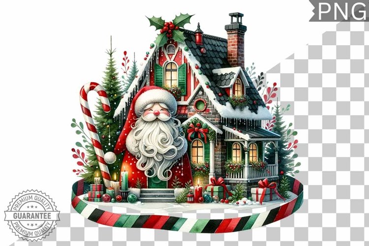 Christmas Santa Sublimation - Clipart PNG Design example image 1