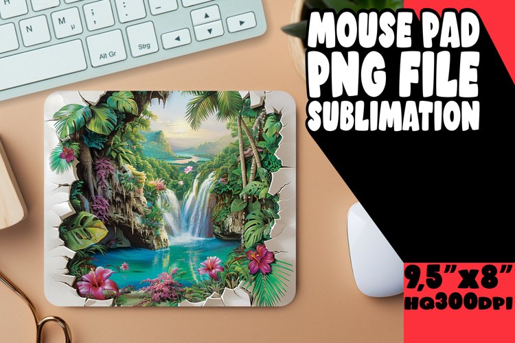 Enchanted Castle 3D Mousepad Design Sublimation