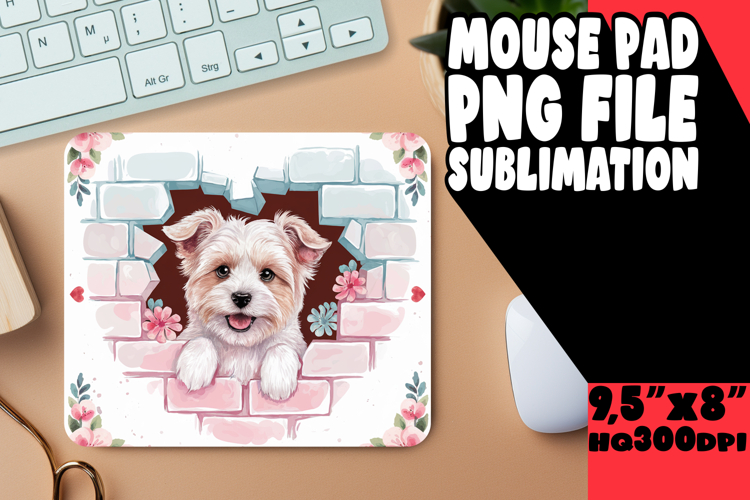 BRIGHT MOUSE PAD SUBLIMATION STYLE, Cute Dog