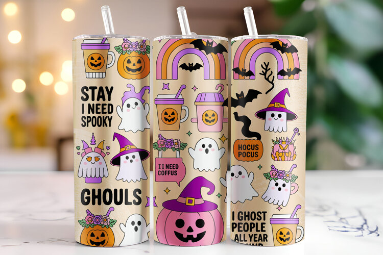 Halloween Tumbler Wrap | Sublimation | Tumblers example image 1