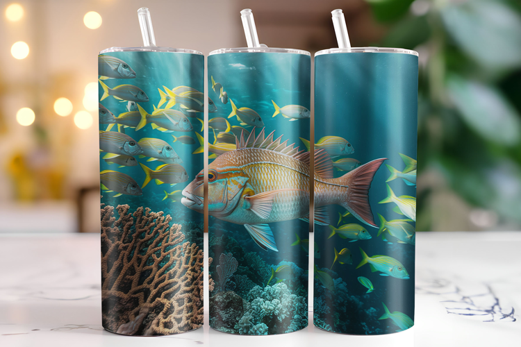 Fish Tumbler Wrap | Sublimation | Tumblers