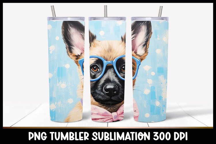 Shepherd Dog Tumbler Sublimation I Dog Tumbler example image 1