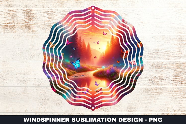 Forest Wind Spinner Sublimation Design