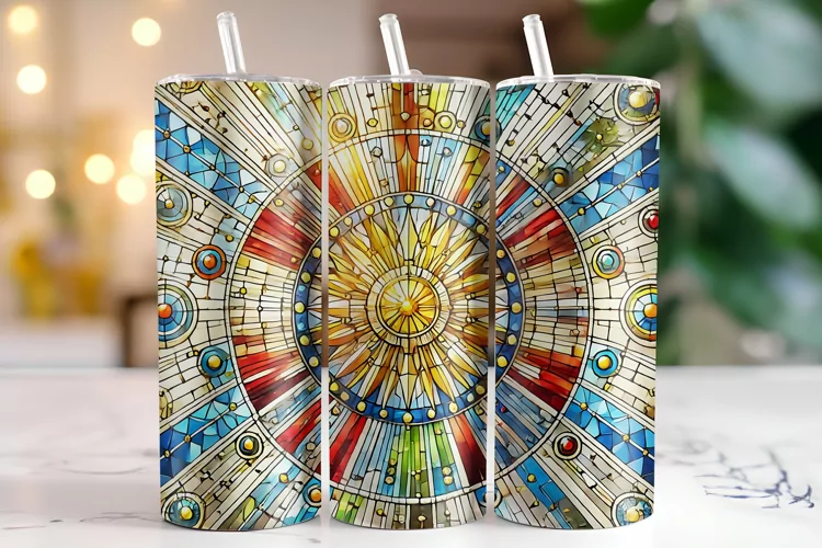 Stained glass Tumbler Wrap | Sublimation | Tumblers