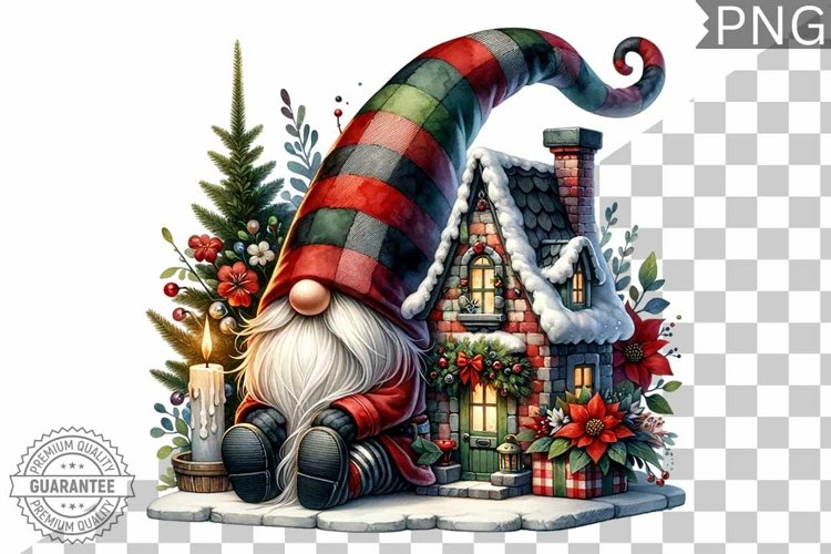 Christmas Gnome Sublimation - Clipart PNG Design