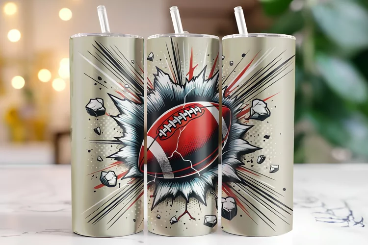 Football Tumbler Wrap | Sublimation | Tumblers