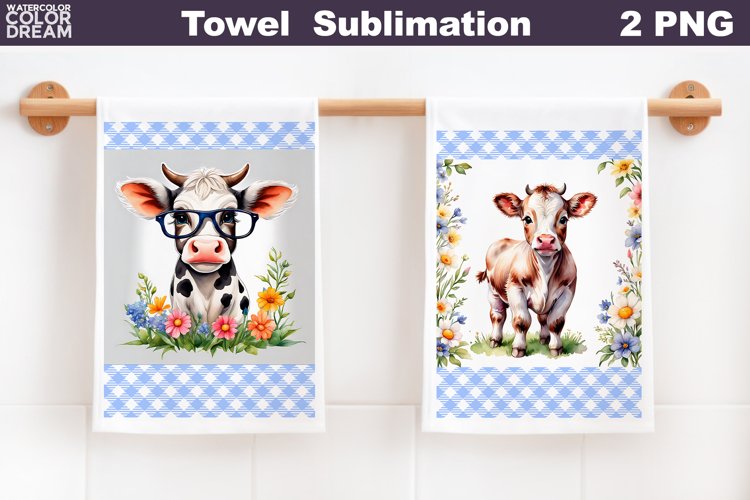 Funny Cow Towel | Spring Animal Kitchen Towel