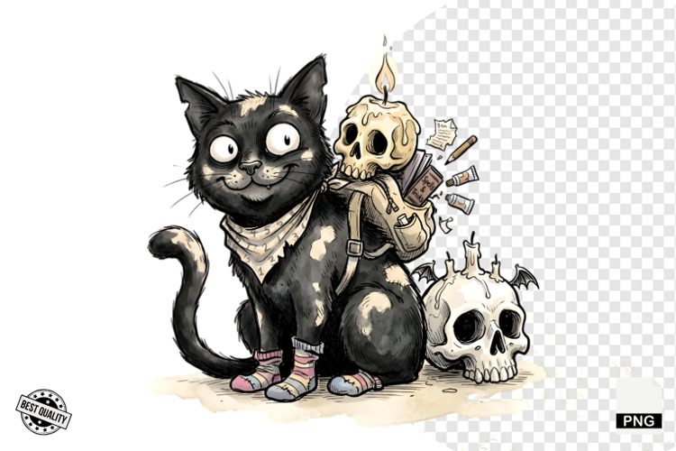 Halloween Black Cat Clipart