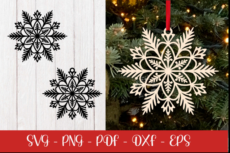 Snowflake laser SVG PNG| Christmas Snowflakes ornament
