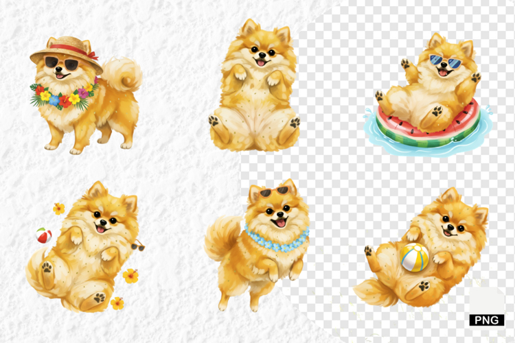 Summer Cute Dog Clipart - Summer Animals PNG
