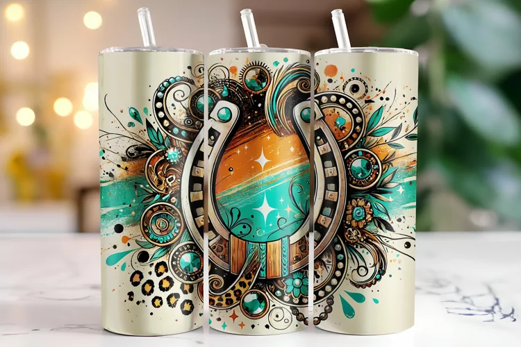 Horseshoe Tumbler Wrap | Sublimation | Tumblers