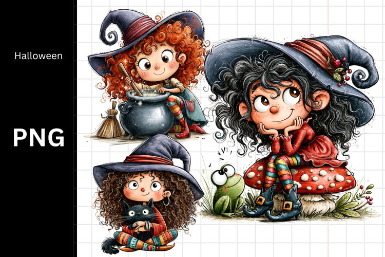 Halloween PNG, Witch PNG, Fall PNG example image 1