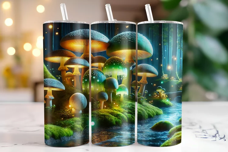 Mushrooms Tumbler Wrap | Sublimation | Tumblers