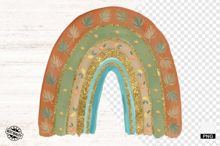 Boho Rainbow Clipart Image 13