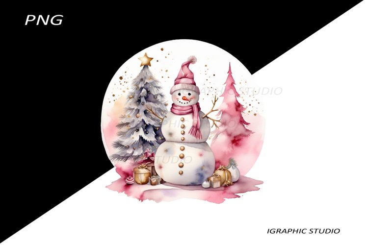 Christmas Snowman Clipart Image 15