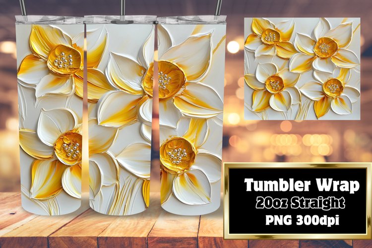 Unique 20oz Sublimation Design , 3D Flower