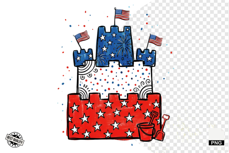 4th of July Undersea Life Clipart example image 1