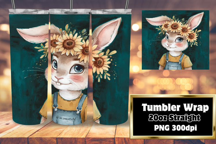 CUSTOMIZED PNG for 20oz Tumbler , Cute Bunny