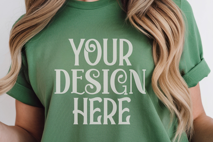 Grass Comfort Colors 1717 Christmas Mockup, CC 1717