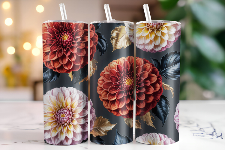 Flower Tumbler Wrap | Sublimation | Tumblers