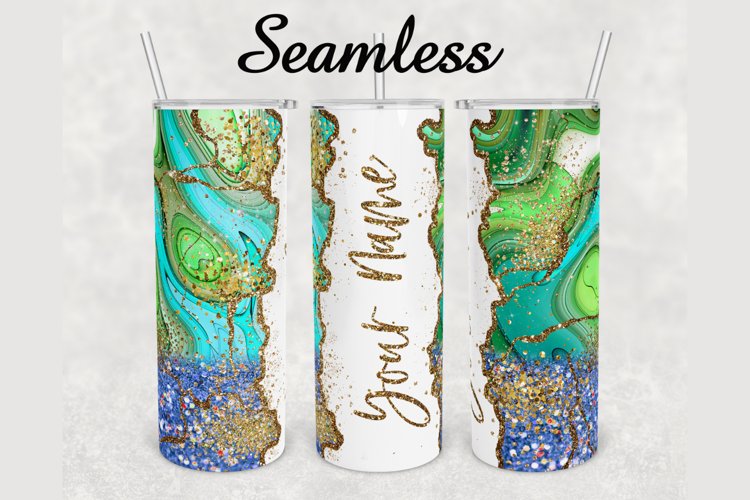 Watercolor Gold Marble 20oz sublimation design tumbler