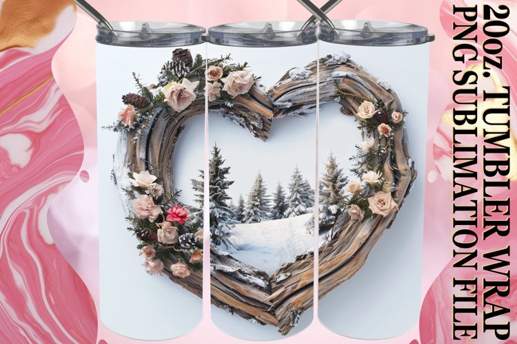 Heartwood Haven Tumbler Wrap Sublimation - Summer Serenity example image 1