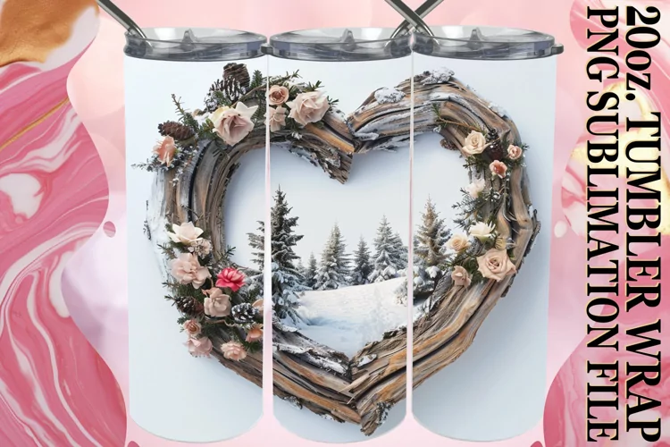 Heartwood Haven Tumbler Wrap Sublimation - Summer Serenity