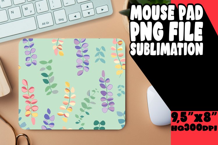 Springtime Pastel Boho Mouse Pad Blossom Design PNG