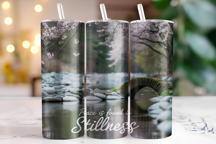 Peace is found in stillness Tumbler Wrap | Sublimation