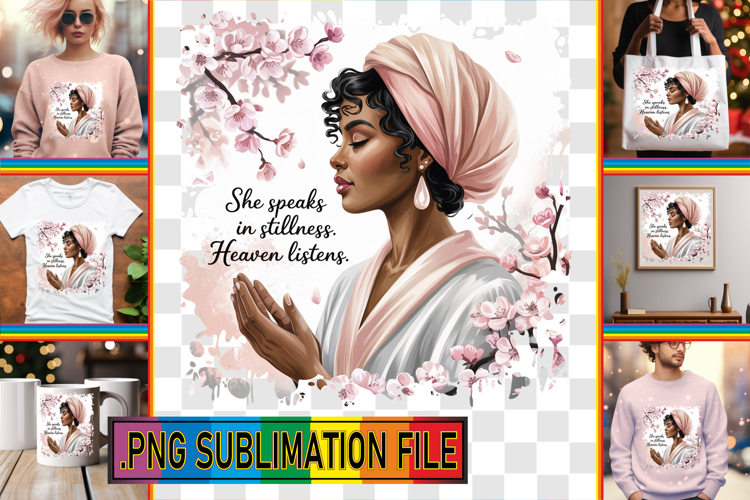 Sweet TOTE BAG Gift Ideas PNG, Praying Woman