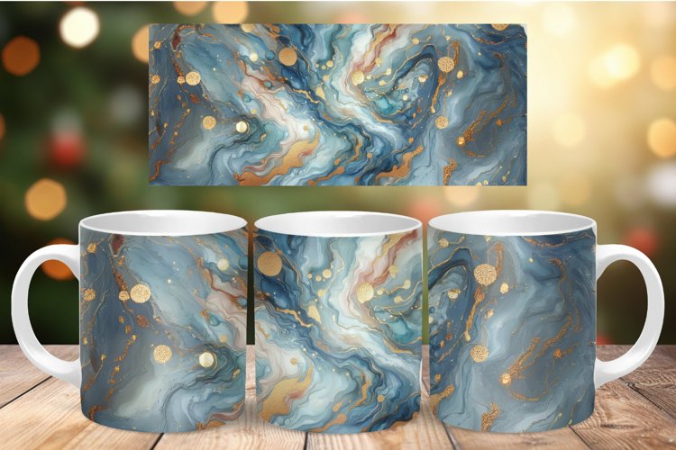 Mug Wrap Sublimation - watercolor marble