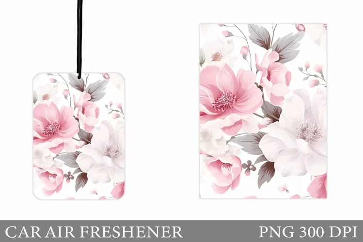 Floral Car Air Freshener. Flowers Car Air Freshener Design