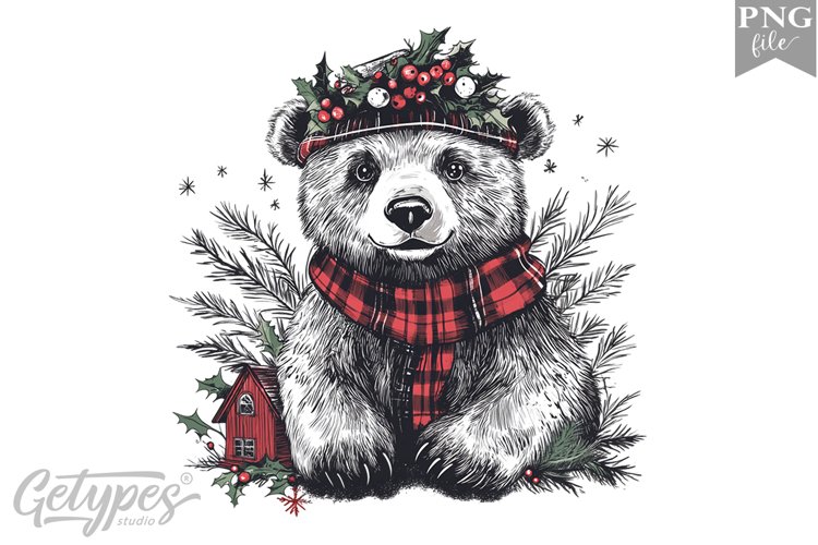 Christmas Bear Clipart Image 9