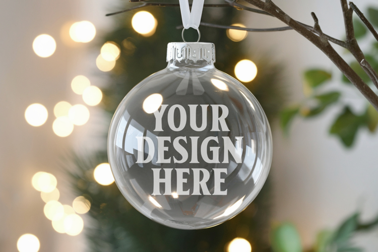 Acrylic Christmas Ornament Mockup , christmas ornament mocku